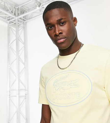 T-shirt giallo chiaro con logo a timbro-Neutro - Lacoste - Modalova