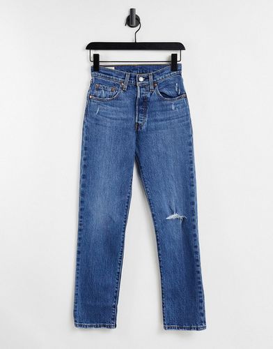 Jeans cropped dritti a vita alta con strappi sulle ginocchia color indaco-Blu - Levi's - Modalova