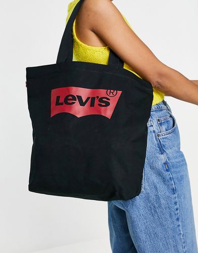 Maxi borsa di tela nera con logo-Nero - Levi's - Modalova