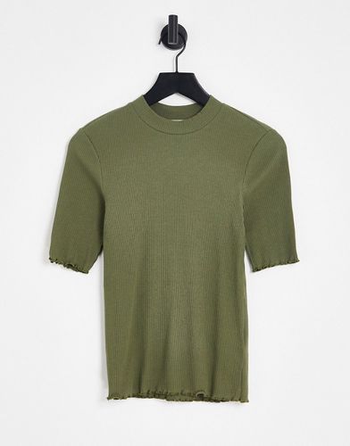 Anna - T-shirt girocollo kaki-Verde - Selected - Modalova