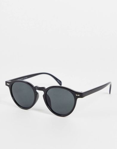 Occhiali da sole tondi neri-Nero - Selected Homme - Modalova