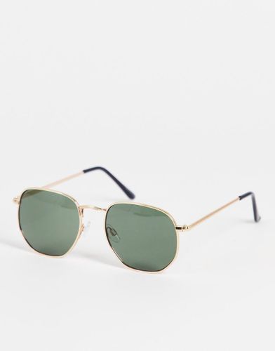 Occhiali da sole squadrati oro - Selected Homme - Modalova