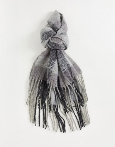 Sciarpa oversize a quadri, colore nero e grigio - Selected Homme - Modalova