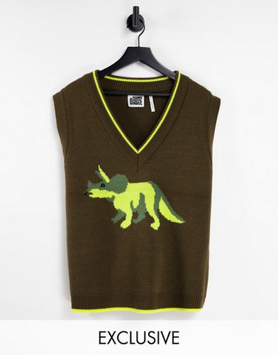 Inspired - Canotta unisex in maglia con dinosauro - Reclaimed Vintage - Modalova