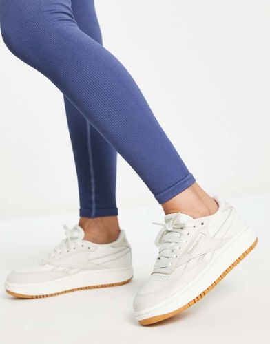 Club C Double - Sneakers color gesso e beige-Bianco - Reebok - Modalova