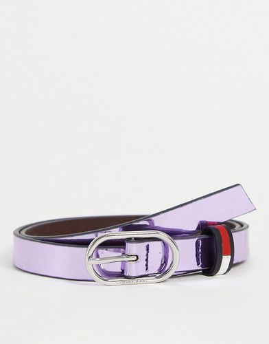 Cintura lilla con fibbia ovale-Viola - Tommy Jeans - Modalova