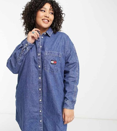 Plus - Vestito camicia di jeans-Blu - Tommy Jeans - Modalova