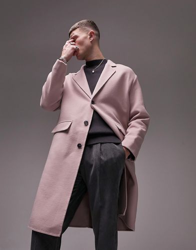Soprabito comodo rosa in lana sintetica - Topman - Modalova