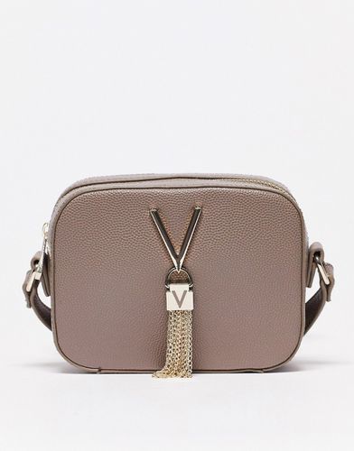 Divina - Camera bag a tracolla color talpa con nappa-Neutro - Valentino Bags - Modalova