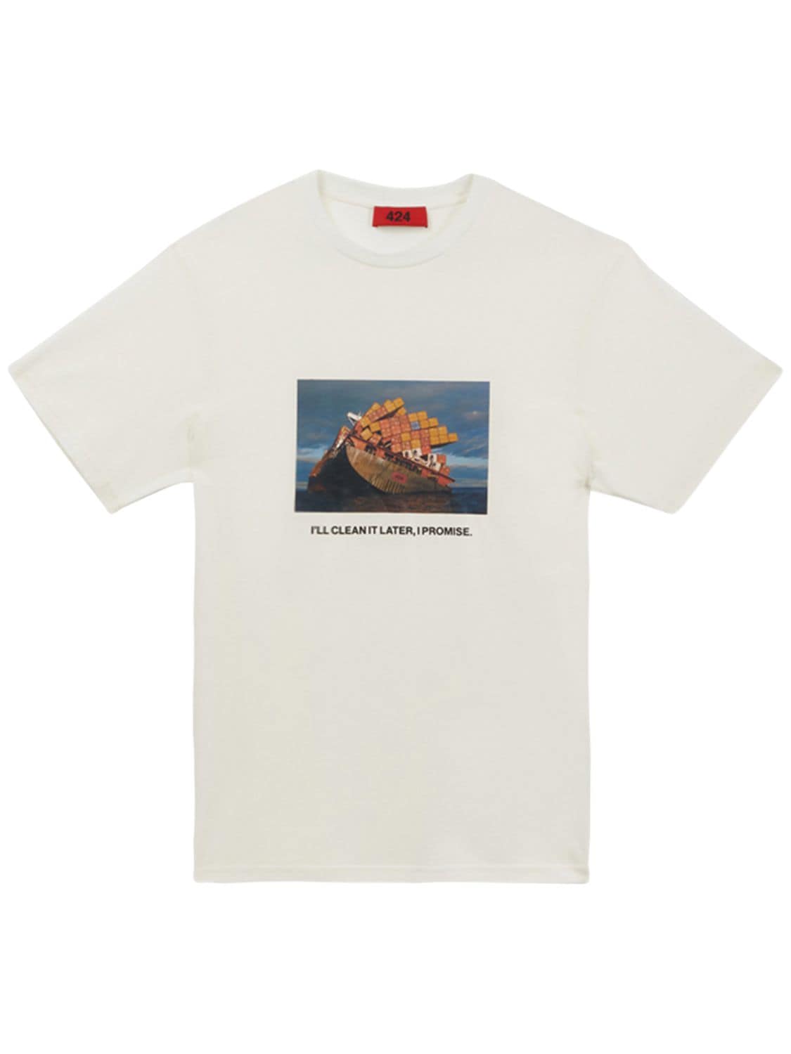 T-shirt In Cotone Con Stampa - 424 - Modalova