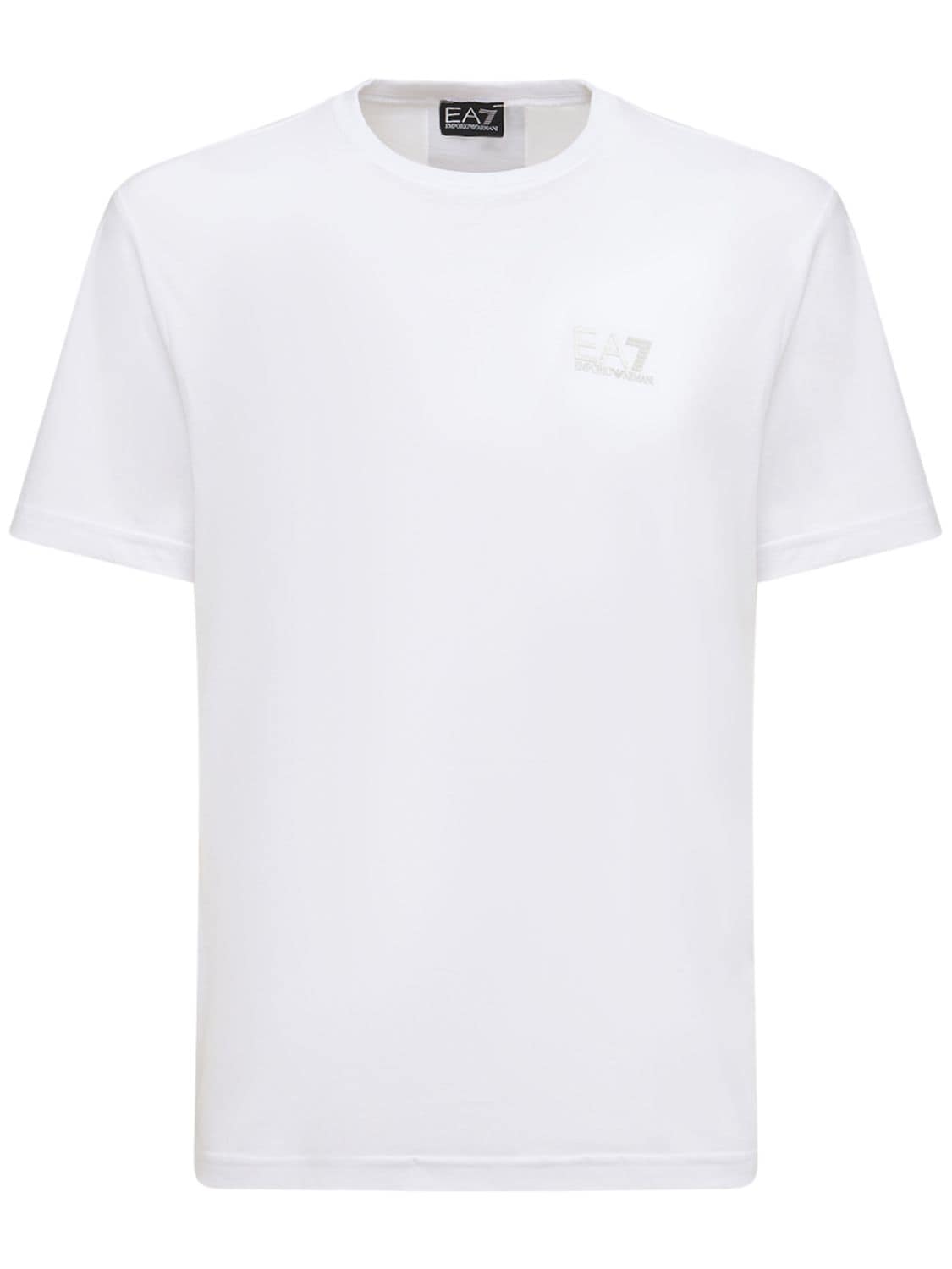 T-shirt Series In Jersey Di Cotone Con Logo - EA7 EMPORIO ARMANI - Modalova