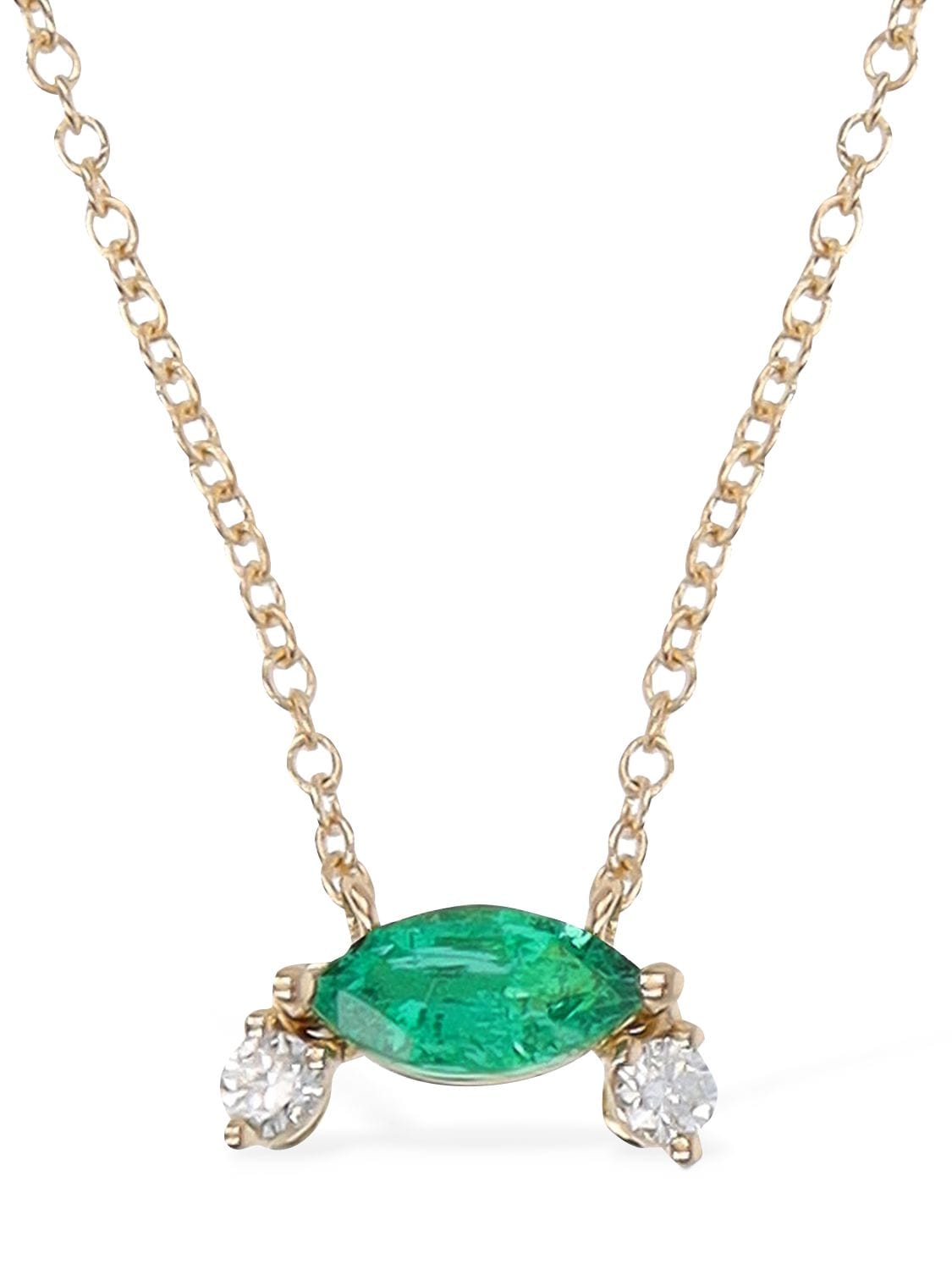 Collana In Oro 18kt Con Diamanti E Smeraldo - DELFINA DELETTREZ - Modalova