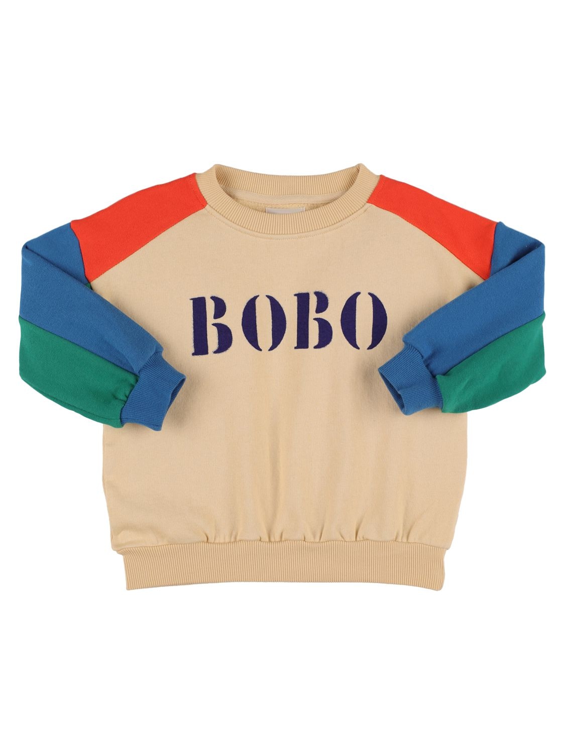 Color Block Organic Sweatshirt W/ Logo - BOBO CHOSES - Modalova
