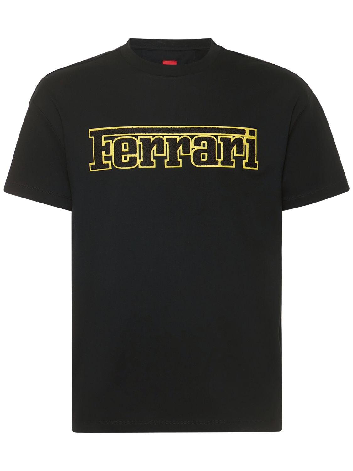 T-shirt In Jersey Di Cotone Con Logo - FERRARI - Modalova