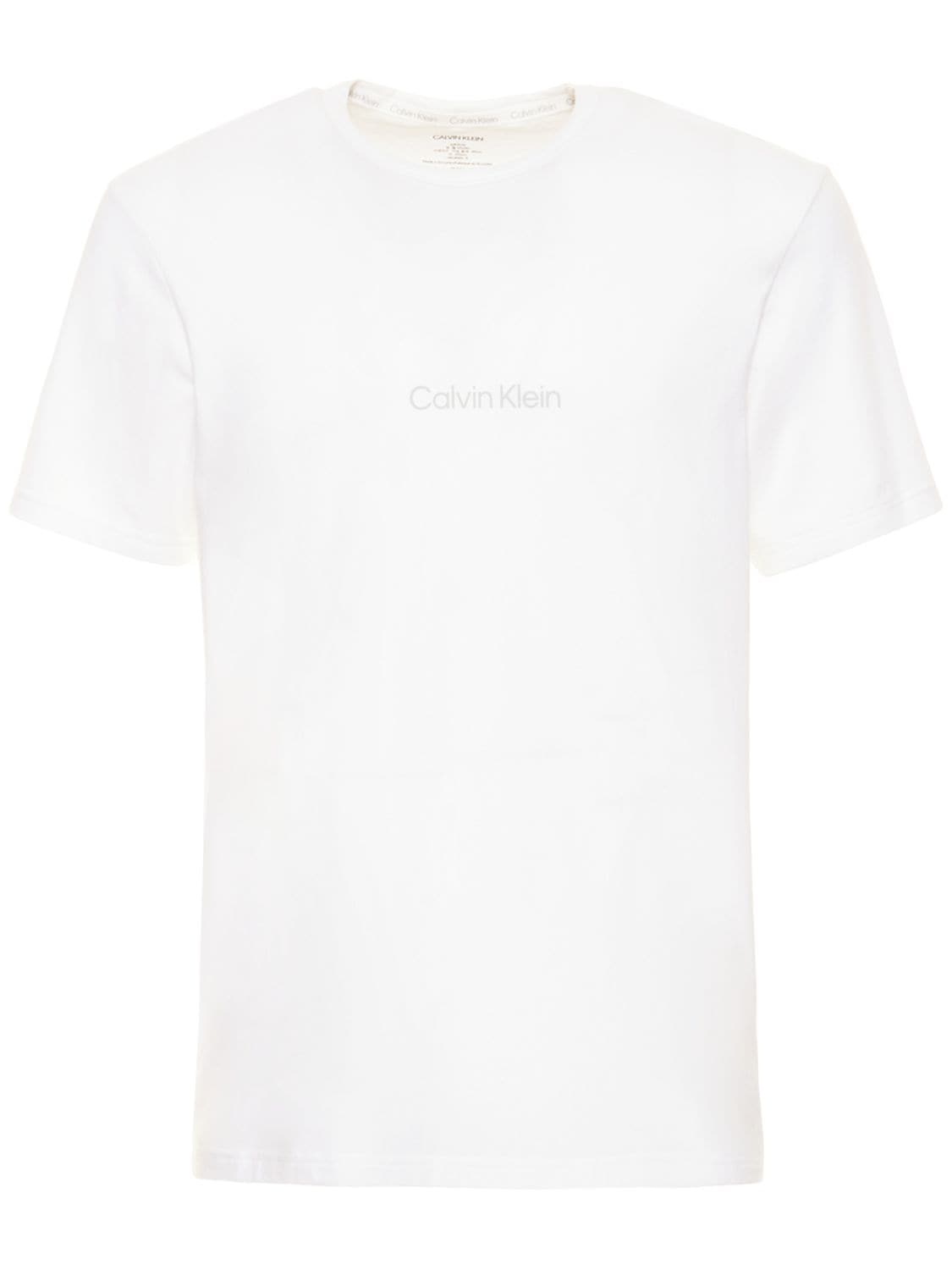 T-shirt In Misto Cotone Con Logo - CALVIN KLEIN UNDERWEAR - Modalova