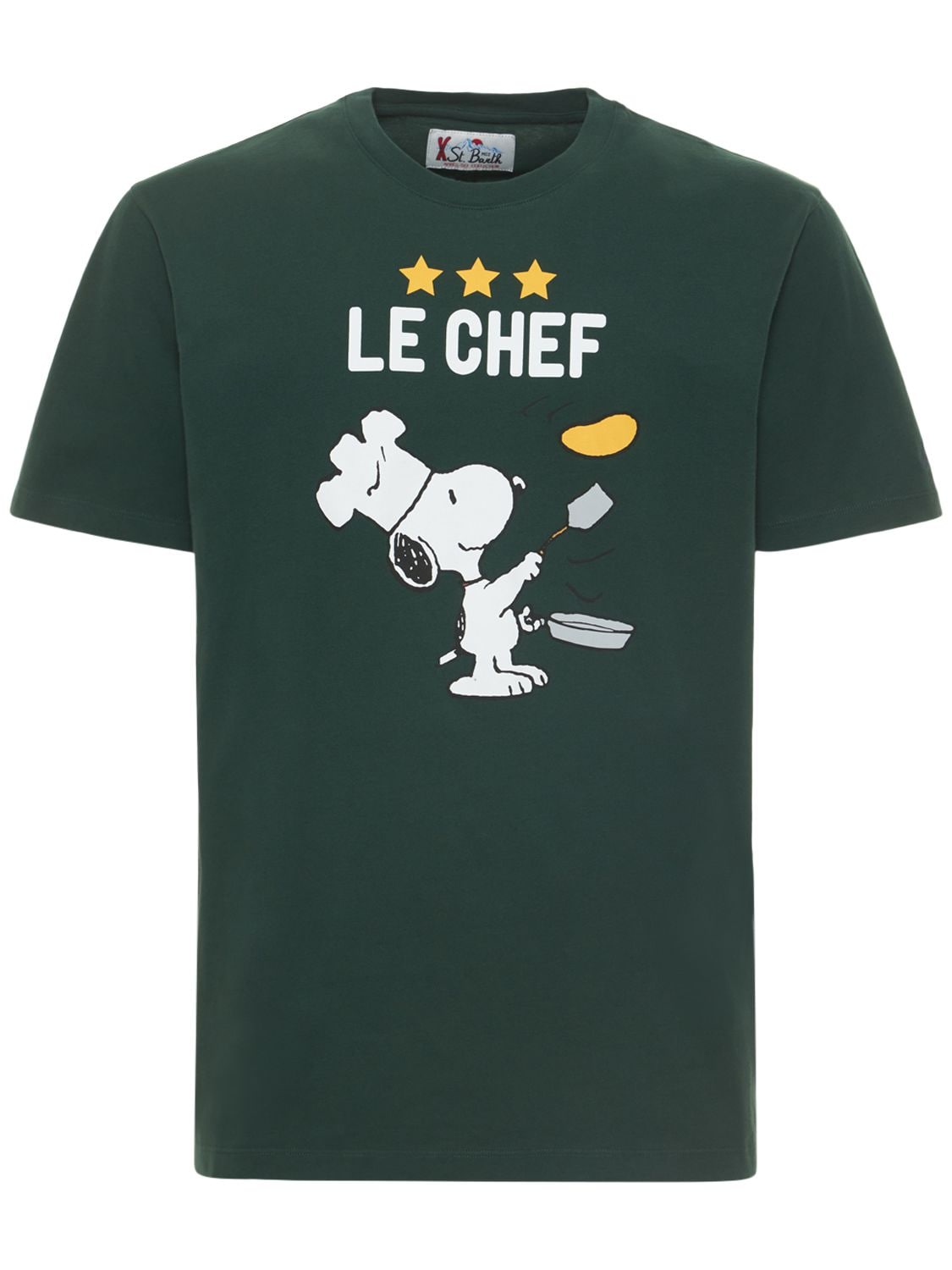 T-shirt Chef Snoopy In Cotone Con Stampa - MC2 SAINT BARTH - Modalova