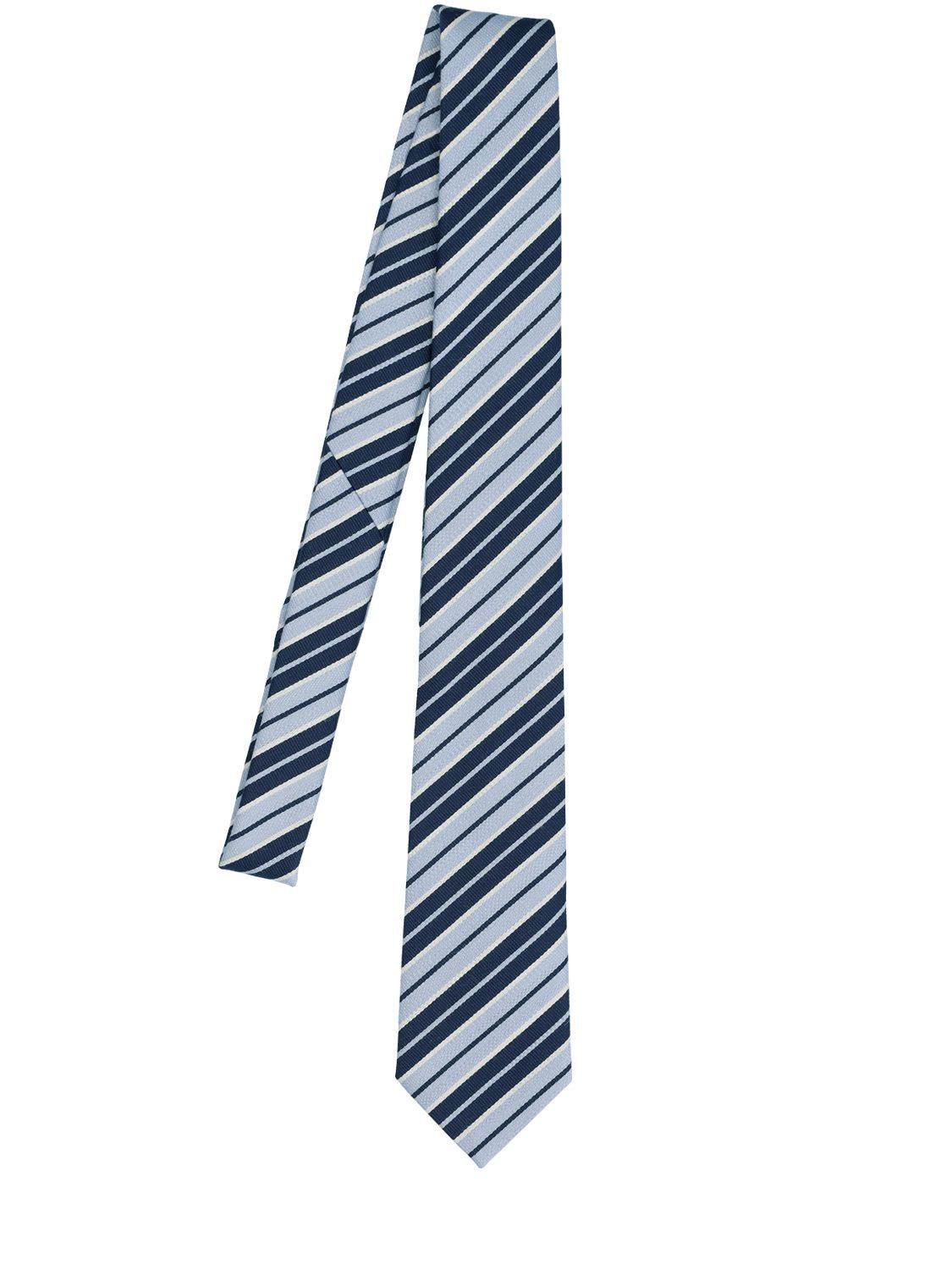 Cravatta In Misto Lana A Righe 7cm - KENZO PARIS - Modalova