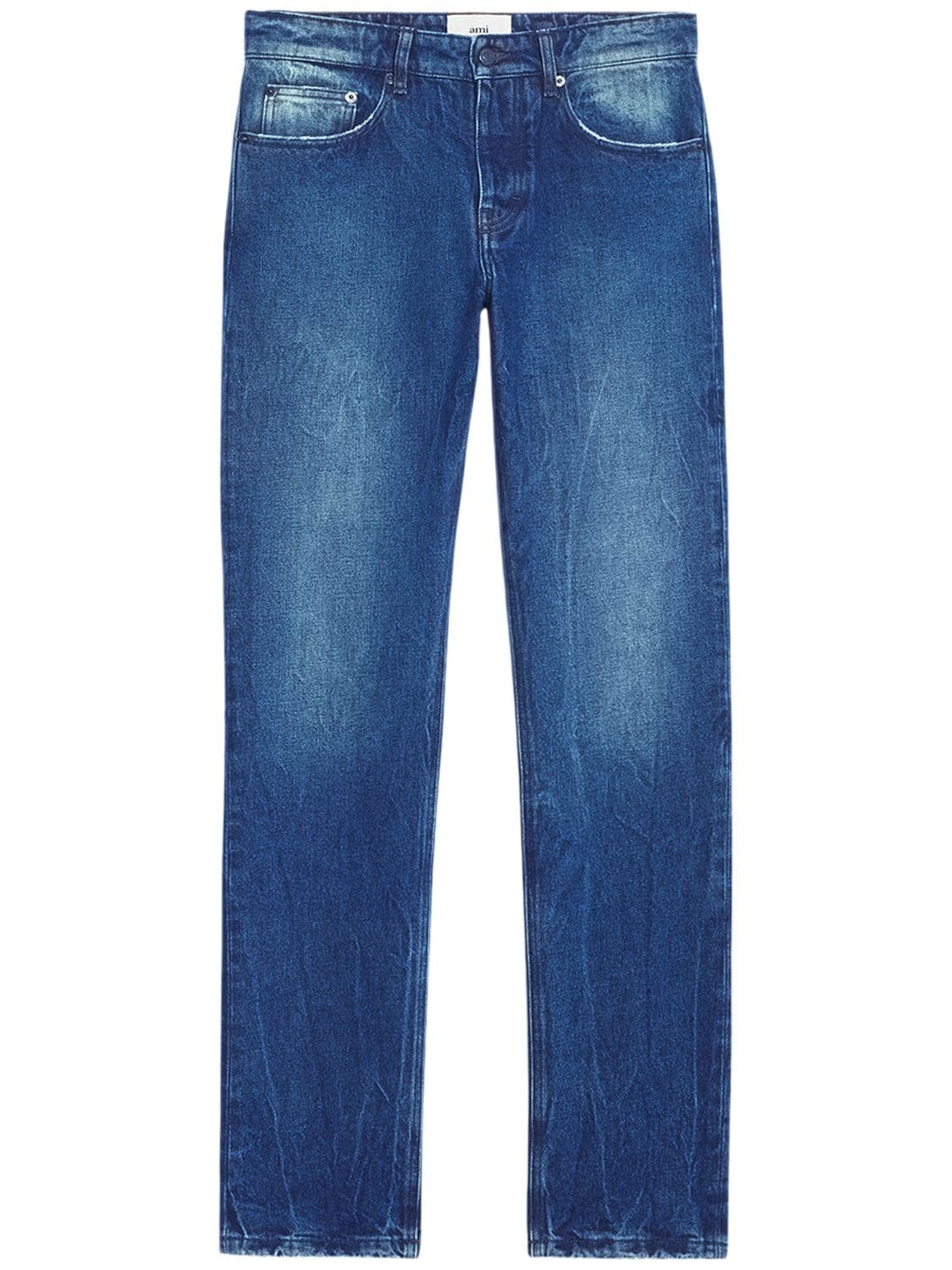 Jeans In Denim Di Cotone - AMI PARIS - Modalova