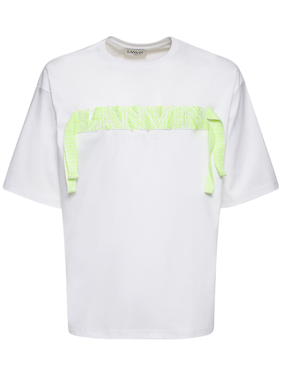 T-shirt In Cotone Con Logo - LANVIN - Modalova