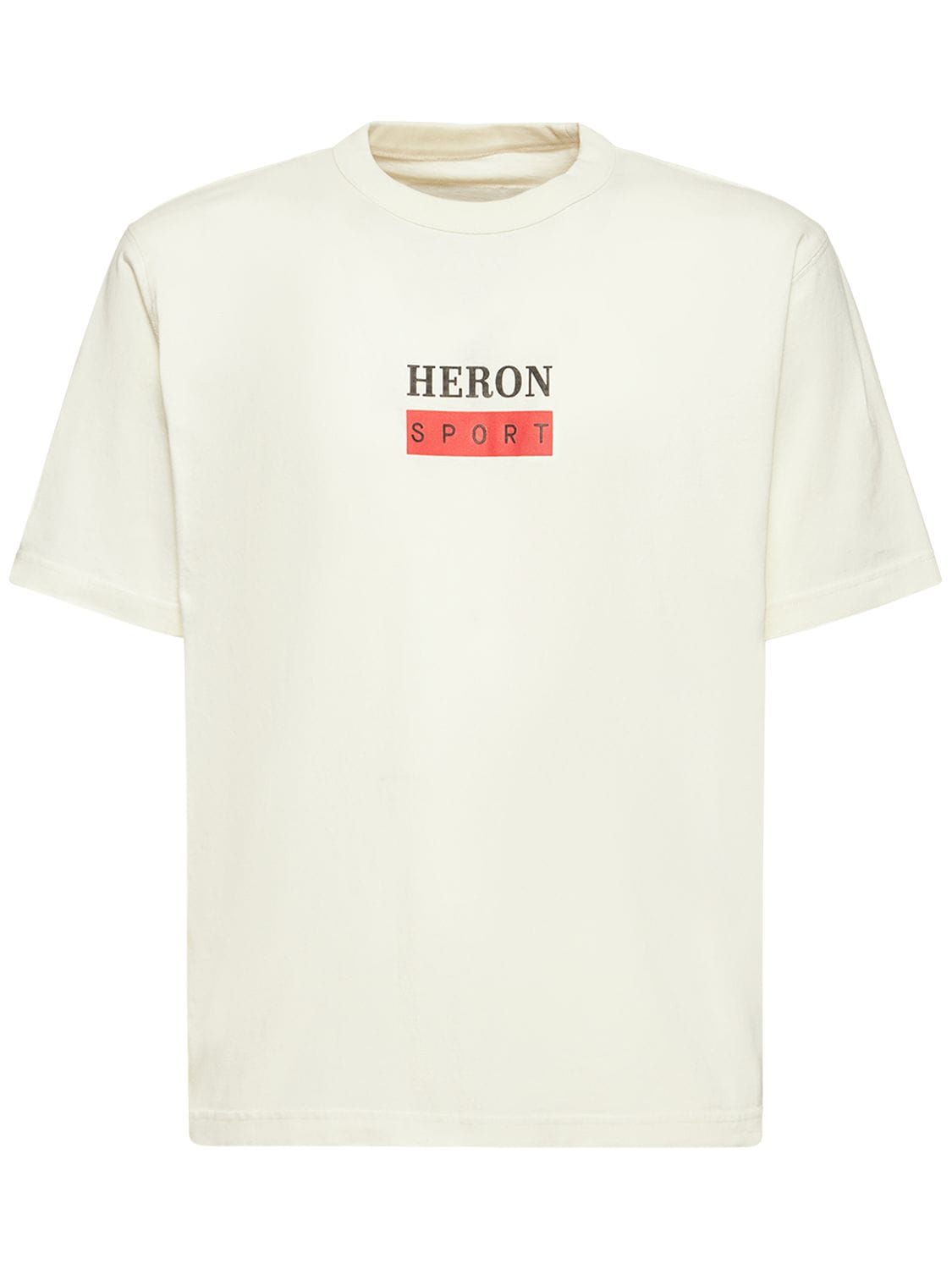 T-shirt In Jersey Di Cotone Con Logo - HERON PRESTON - Modalova