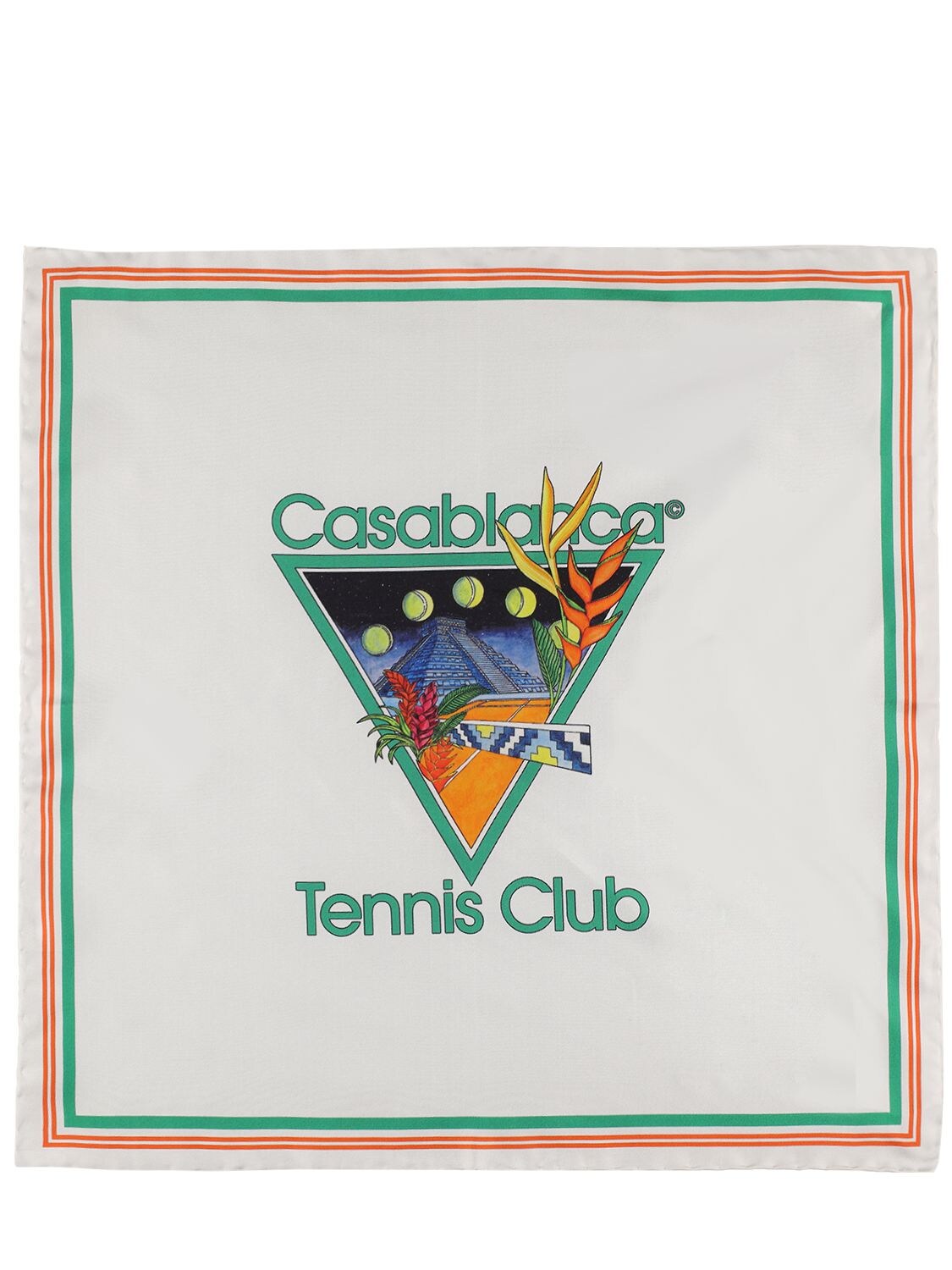 Sciarpa Tennis Club In Twill Di Seta - CASABLANCA - Modalova