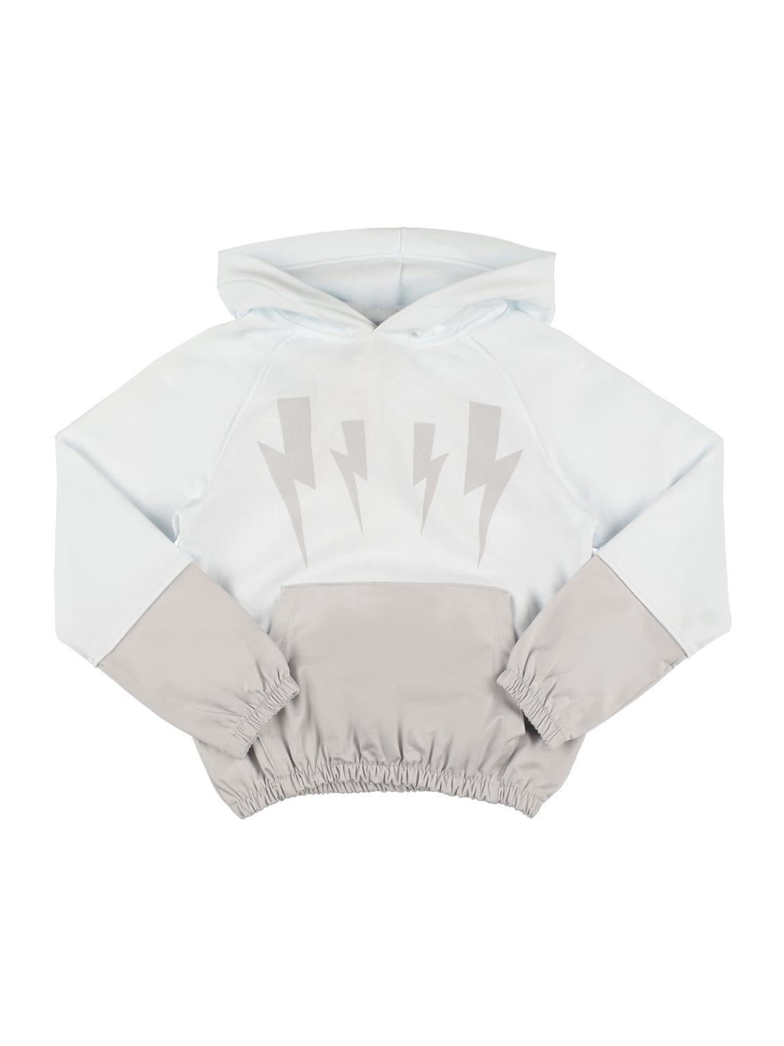 Thunder Print Cotton Sweatshirt Hoodie - NEIL BARRETT - Modalova