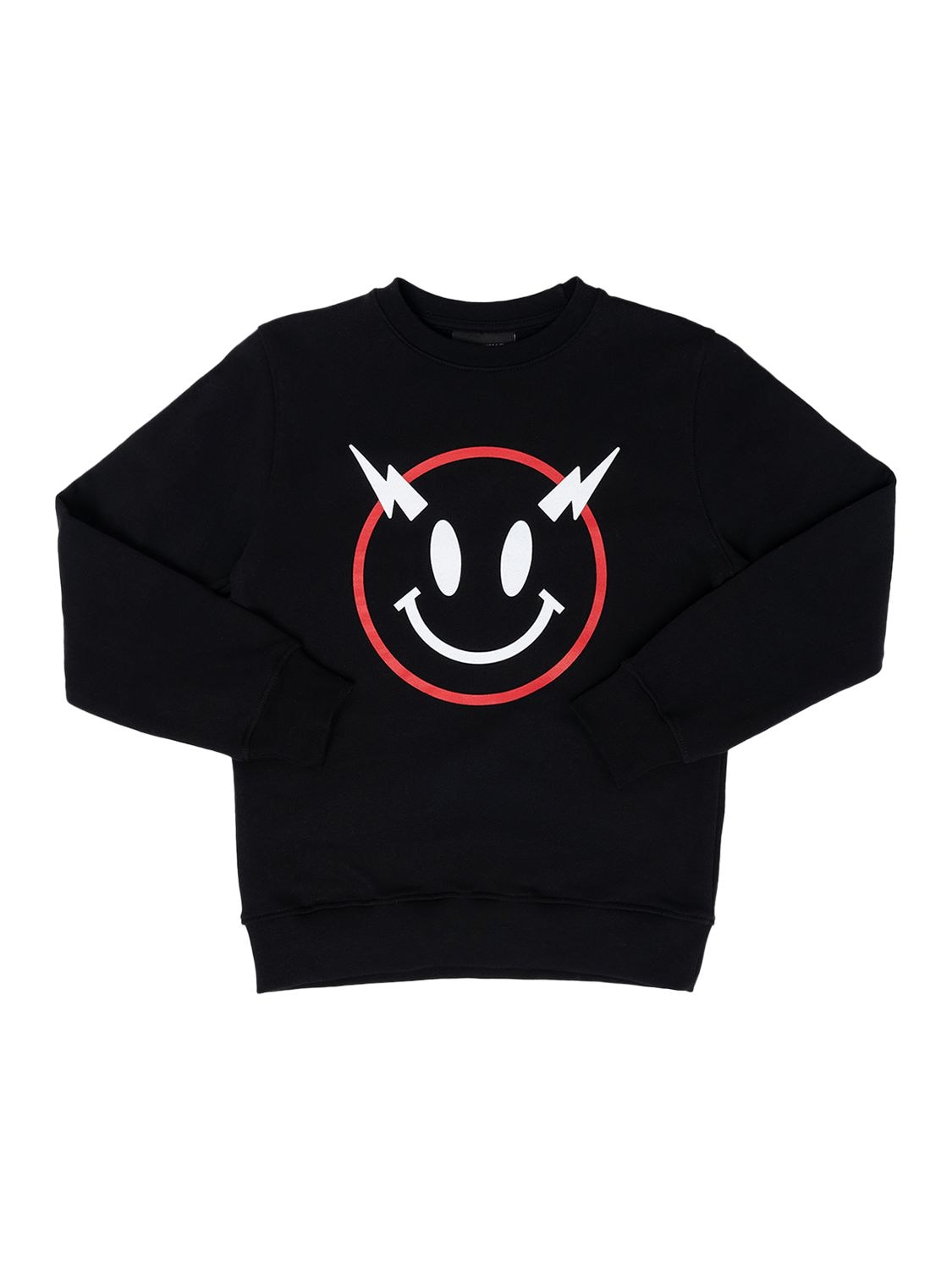 Devil Print Cotton Sweatshirt - NEIL BARRETT - Modalova