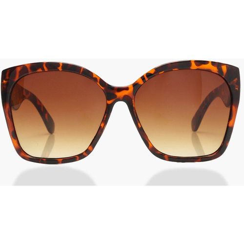 Oversize occhiali da sole con montatura tartarugata - boohoo - Modalova