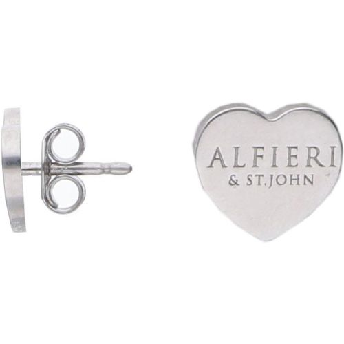 Orecchini a cuore in argento rodiato - ALFIERI & ST. JOHN 925 - Modalova