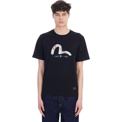 T-Shirt Seagul in Cotone Nero - Evisu - Modalova