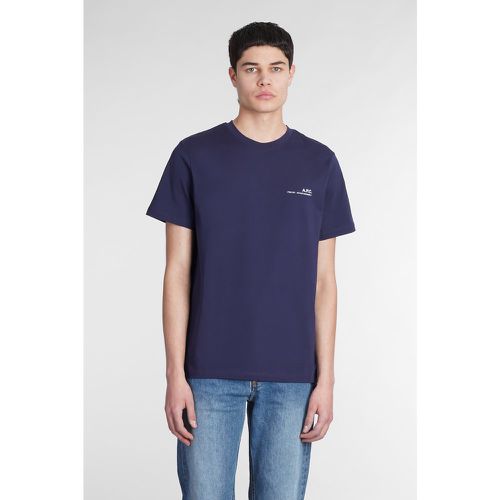 T-Shirt Item in Cotone Blu - A.P.C. - Modalova
