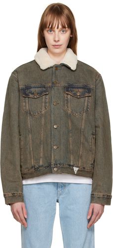 Brown Tinted Denim Jacket - Guess Jeans U.S.A. - Modalova