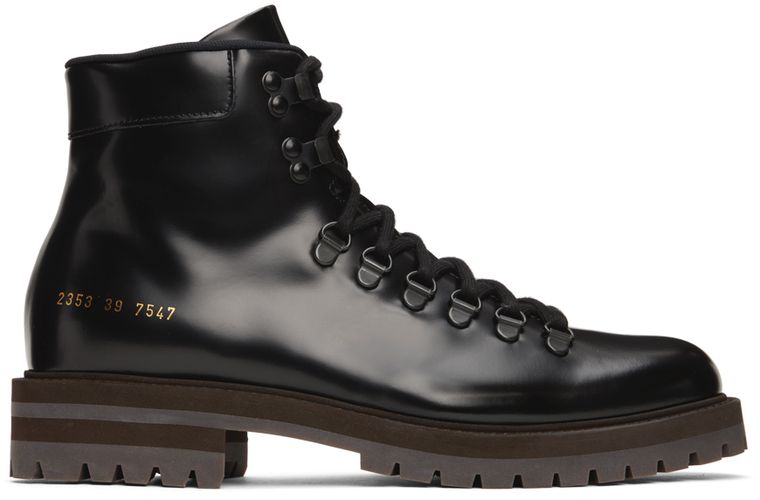Black Leather Hiking Boots - Common Projects - Modalova