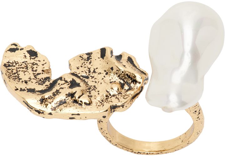 Erdem Gold Antiqued Ring - Erdem - Modalova
