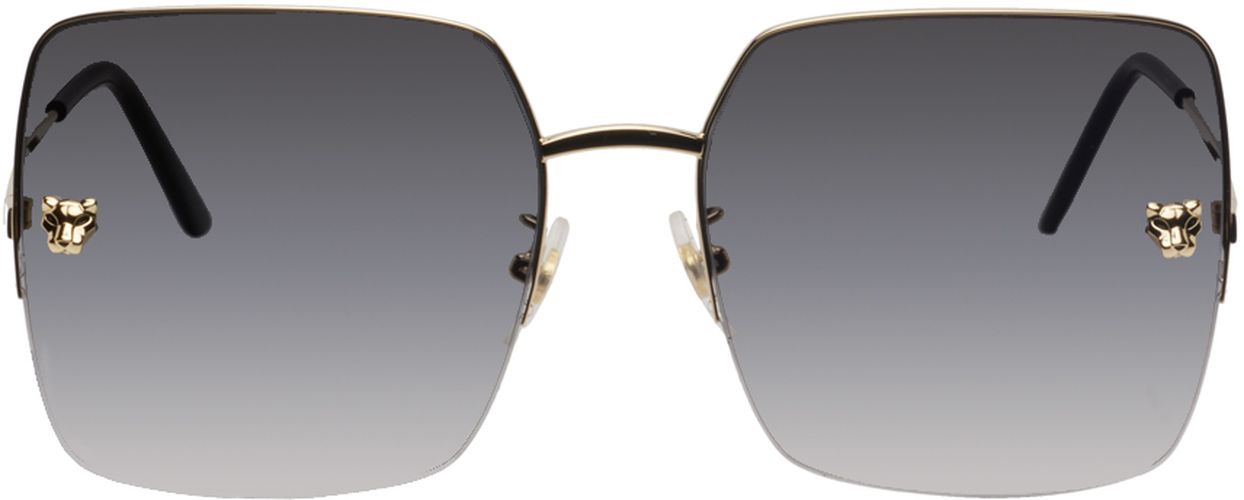 Cartier Gold Square Sunglasses - Cartier - Modalova