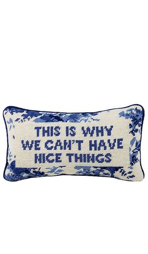 This is Why We Can't Have Nice Things Needlepoint Pillow in - Furbish Studio - Modalova