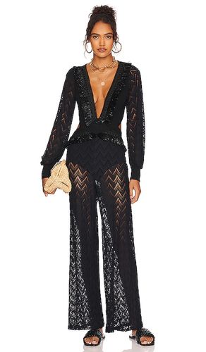 X Alessandra Ambrosio Fringe Trim Cutout Jumpsuit in . Size S - PatBO - Modalova