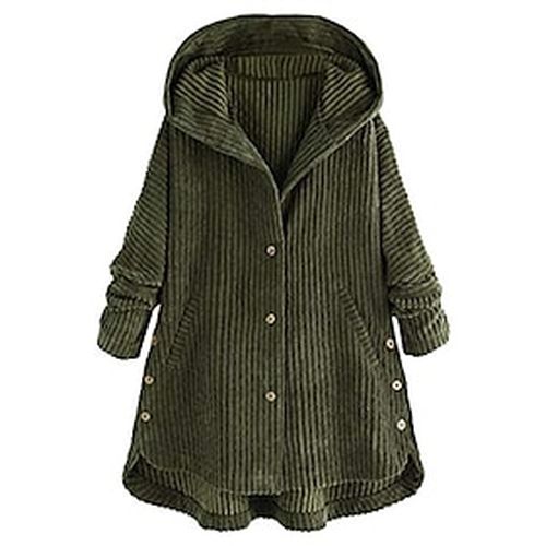 Women's Coat Teddy Coat Sherpa jacket Button Basic Casual Casual Daily Holiday Coat Long Polyester Green Black Coffee Fall Winter Spring Hoodie Regular Fit M L - Ador IT - Modalova